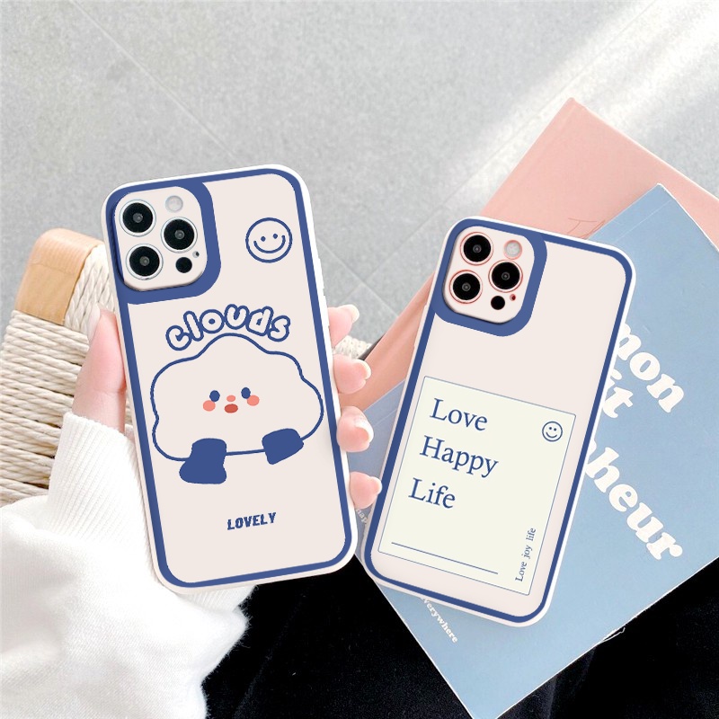[ IPHONE ] Ốp Lưng Silicon Màu Bảo Vệ CAMERA Love happy ốp iphone 12 pro /x/ 8plus/11 pro/11/12 pro max/13/promax tr181