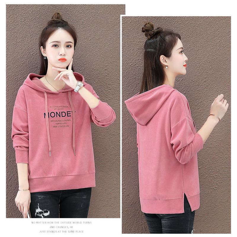 Áo Hoodie Tay Dài Thêu Hoa Hồng
