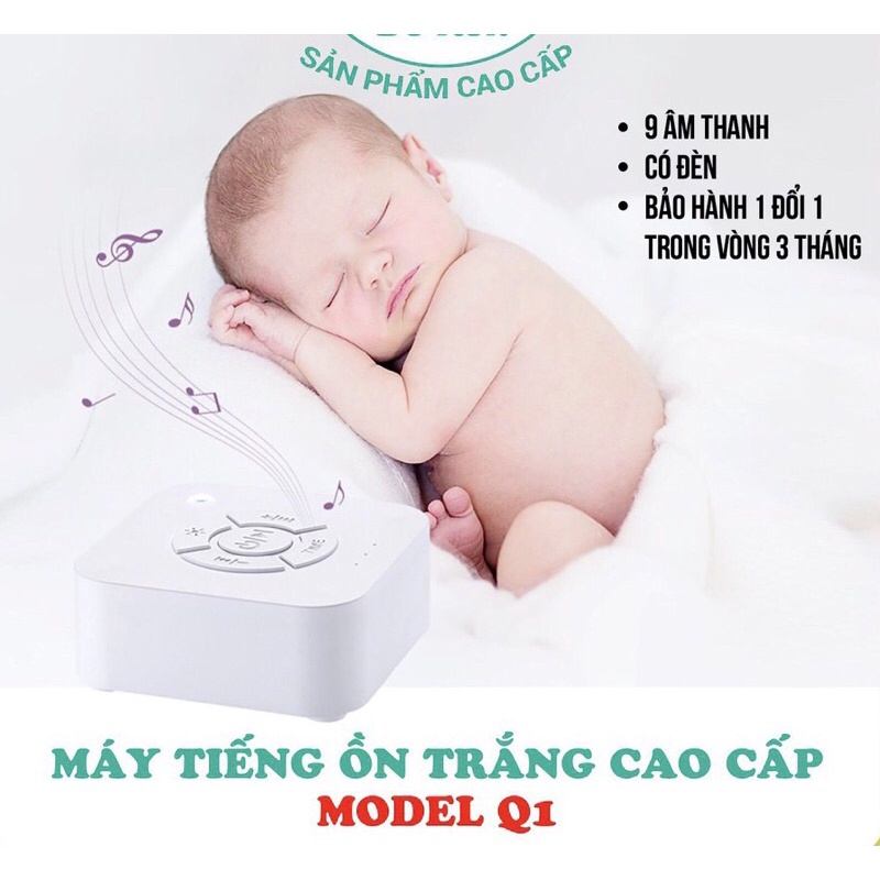 Máy Tạo Tiếng Ồn Trắng [ White noise ] Giúp bé ngủ ngon, sâu giấc (Kèm Dây Sạc USB) theo phương pháp Easy giúp bé tự ngủ