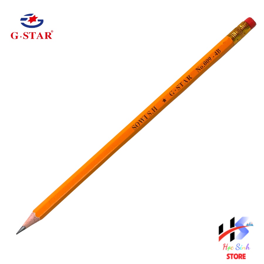 Hộp 12 cây bút chì đen thân gỗ GSTAR GS009 ( 2B - 3B - 4B - 5B - 6B )