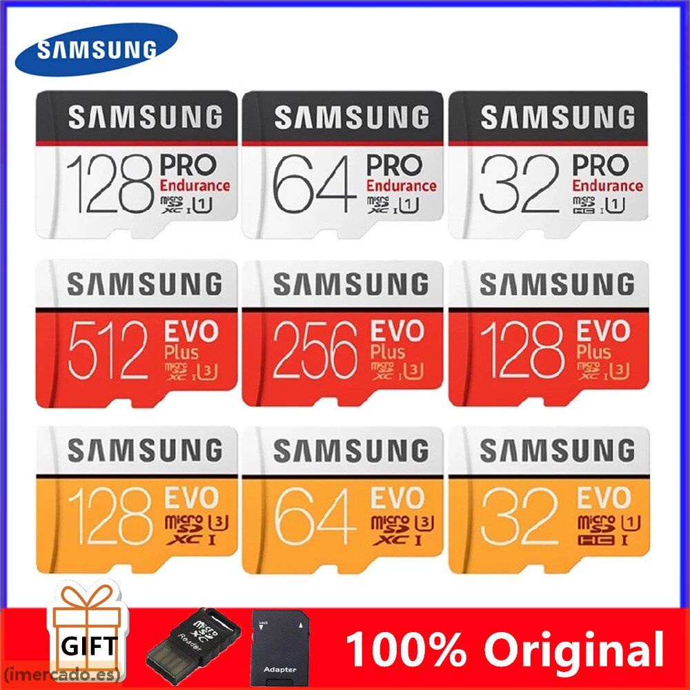 100% Samsung Pro Tốc Độ Cao Điện Trở Bộ Nhớ Thẻ 256GB 512GB 128G 16GB 32GB SDHC SDXC 8GB 4GB 2GB 256MB 512MB Micro SD Thẻ imercado. FR