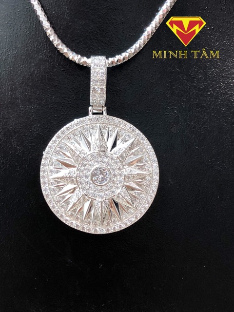 Mặt dây chuyền mặt trời phương đông chất liệu bạc ta cho nam-Minh Tâm Jewelry