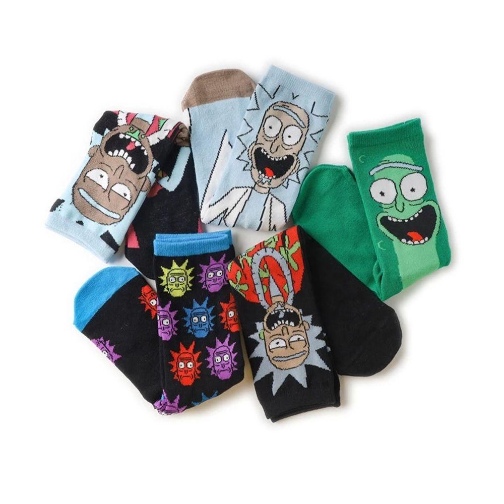 QQMALL 1 Đôi Vớ Thoáng Khí In Họa Tiết Hoạt Hình Anime Crazy Genius Scientist Dành Cho Người Lớn