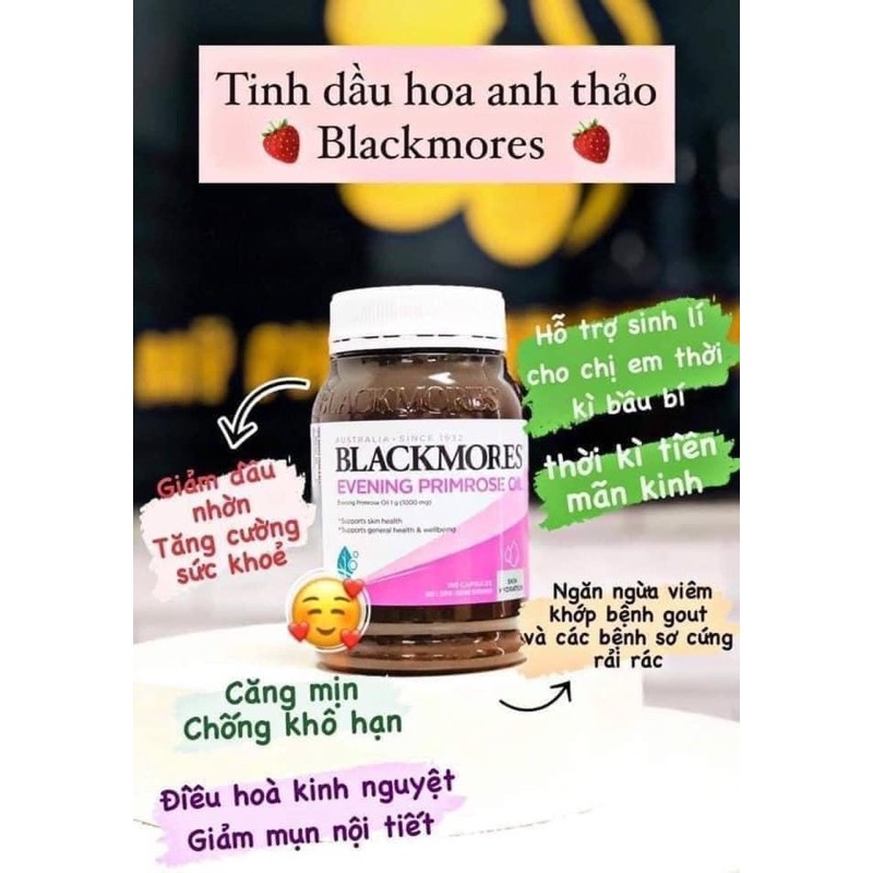 TINH DẦU HOA ANH THẢO BLACKMORES - VIÊN UỐNG CÂN BẰNG NỘI TIẾT- ĐẸP DA- THON GỌN