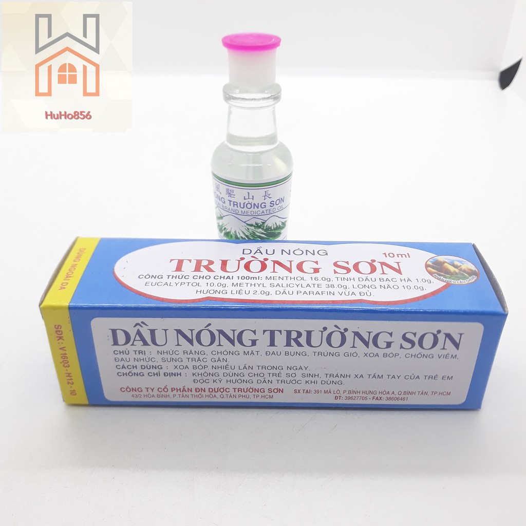 Dầu nóng Trường Sơn - Chóng Mặt, Đau Bụng, Trúng Gió 10ml