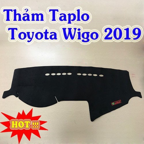 Thảm taplo toyota wigo bằng nhung 3 lớp hoặc Da Cacbon