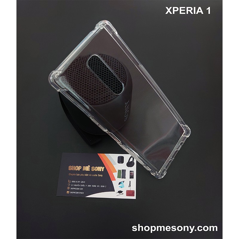 Sony Xperia 1 - Ốp chống sốc TPU trong suốt 4 góc cao cấp