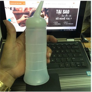 Bình tra uốn tóc có vạch chia, bình xịt tra dập tóc số 2