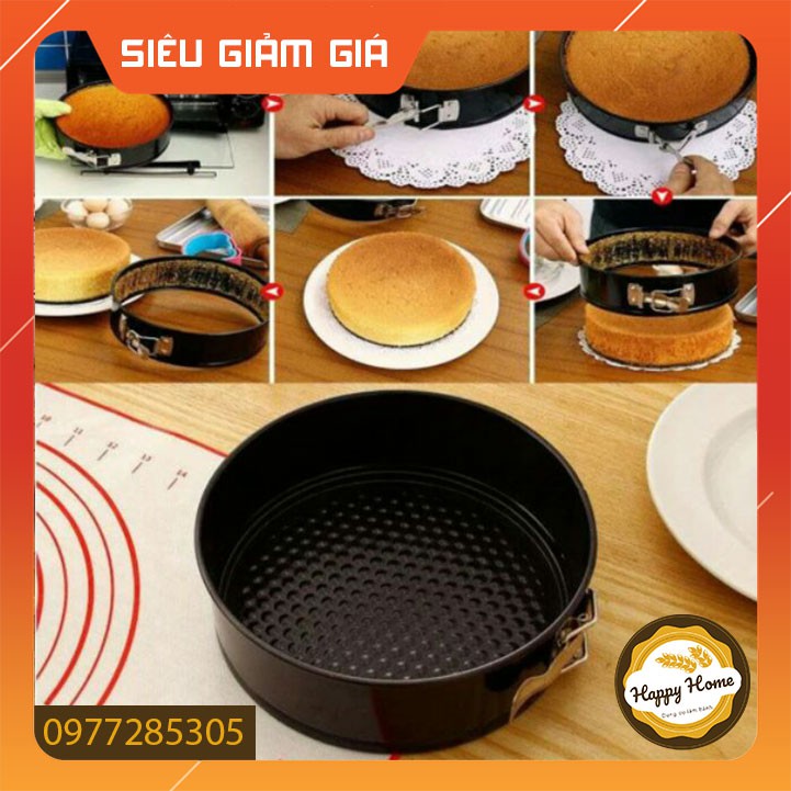 Khuôn tròn chống dính CHẤT LƯỢNG CAO đế rời có khóa 8inch