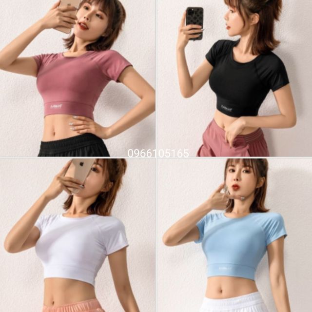 Áo thể thao croptop tập gym yoga nữ