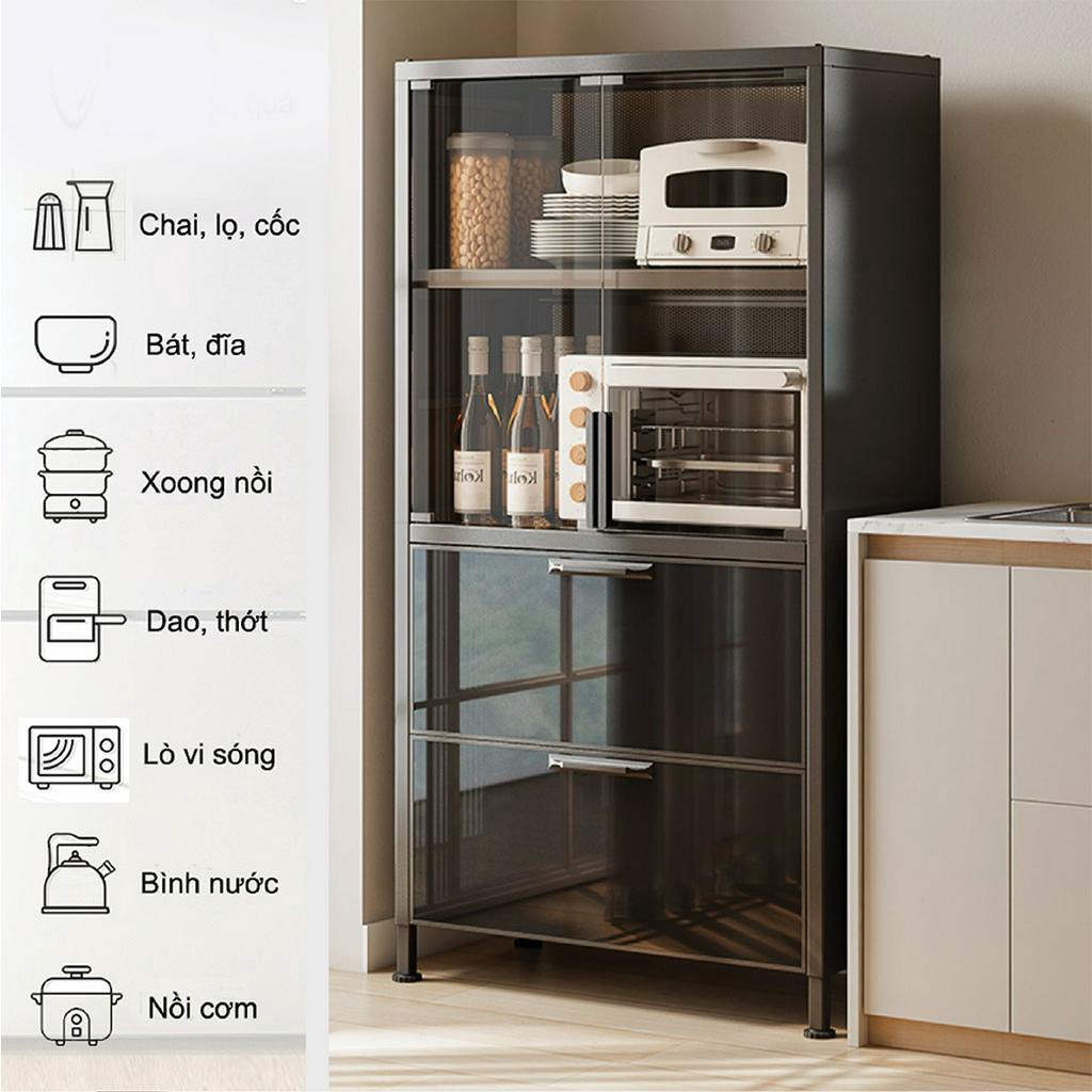 Tủ Nhà Bếp Để Đồ Đa Năng Thông Minh MIMAX , Kệ Lò Vi Sóng Lò Nướng Kiểu Dáng Sang Trọng Hiện Đại
