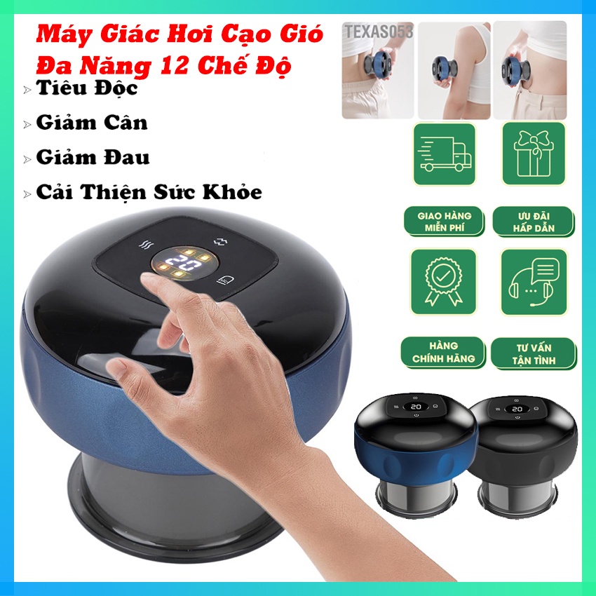 Dùng Thử 7 Ngày Máy giác hơi, máy cạo gió Massage 12 Chế Độ giảm mệt mỏi thoải mái hoạt động bằng điện thông minh