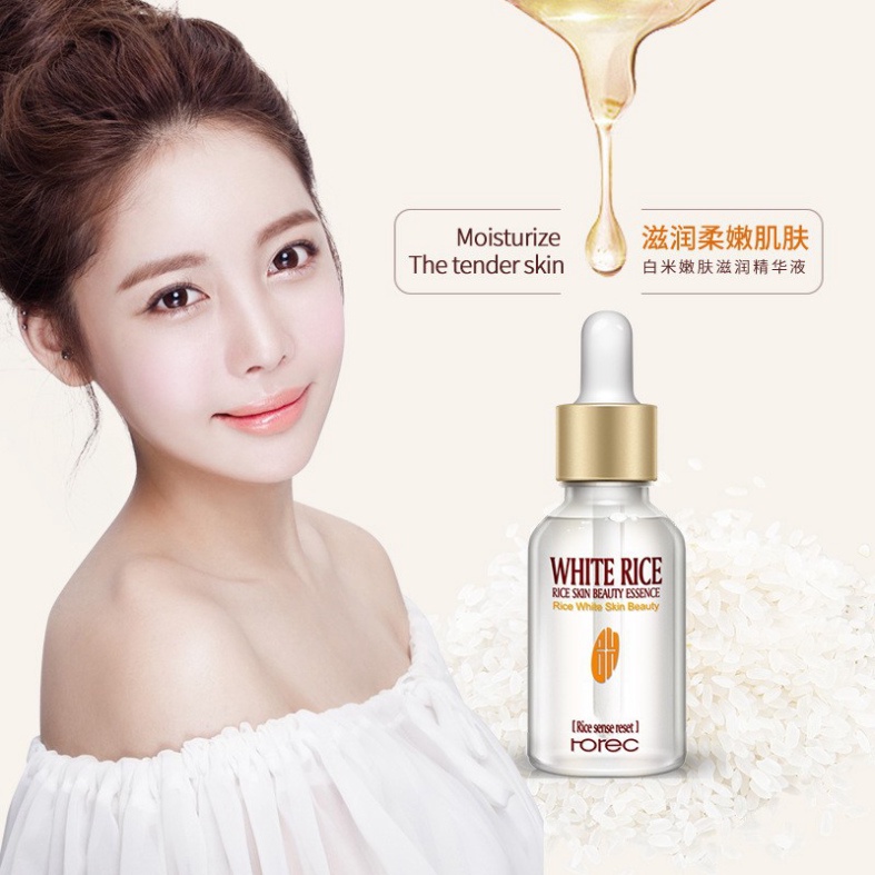 Serum Gạo Trắng da Giúp Giữ Ẩm Và Trẻ Hoá Da Của Rorec