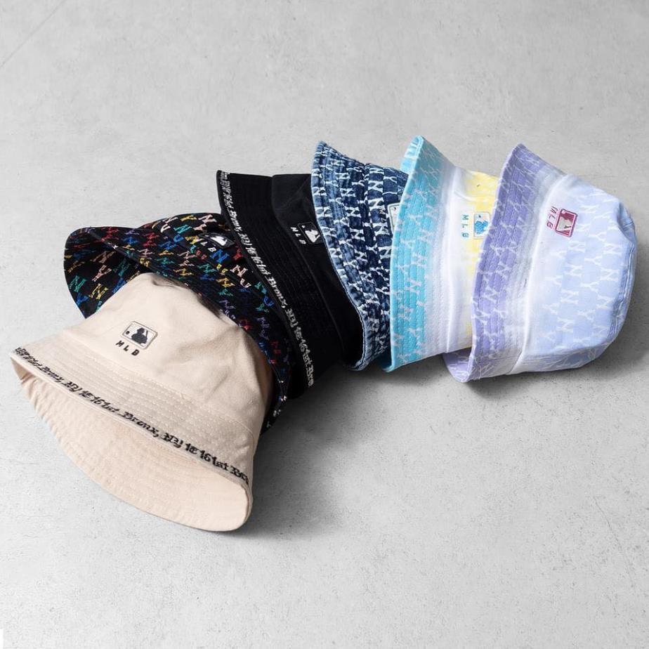 Nón Bucket MLB chất vải jean Hàn Quốc cao cấp, nón thời trang màu xanh