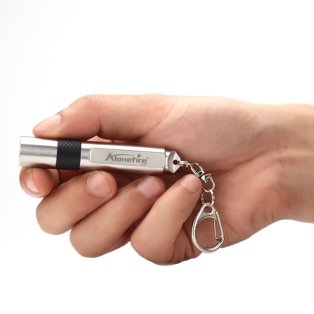 Móc khóa đèn pin Mini S107 3 chế độ chống nước bằng thép không gỉ | BigBuy360 - bigbuy360.vn