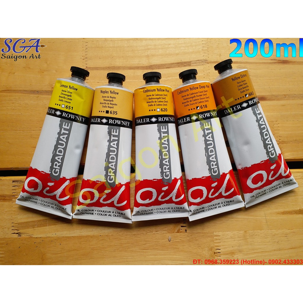 Sơn dầu Anh DALER ROWNEY dòng GRADUATE tuýp 200ml