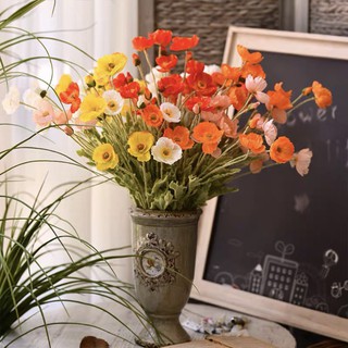 Hoa Giả - Hoa Anh Túc Vải Lụa Cành Dài 52cm – Lizflower [A2-D4]
