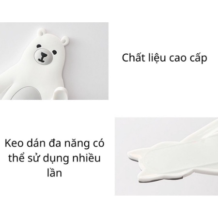 Móc Treo Đồ Dán Tường Siêu Dính Hình Thú Cute Treo Đồ Tiện Lợi Thông Minh E822
