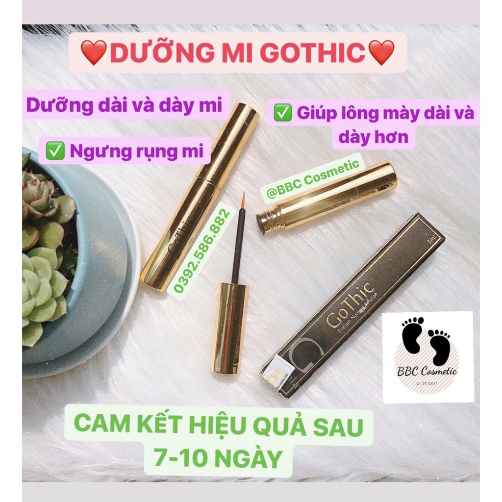 Dưỡng Mi Và Mày Gothic Giúp Mi Mày Dài Tự Nhiên, Chắc Khoẻ Hiệu Qủa Sau 7-10 Ngày Sử Dụng