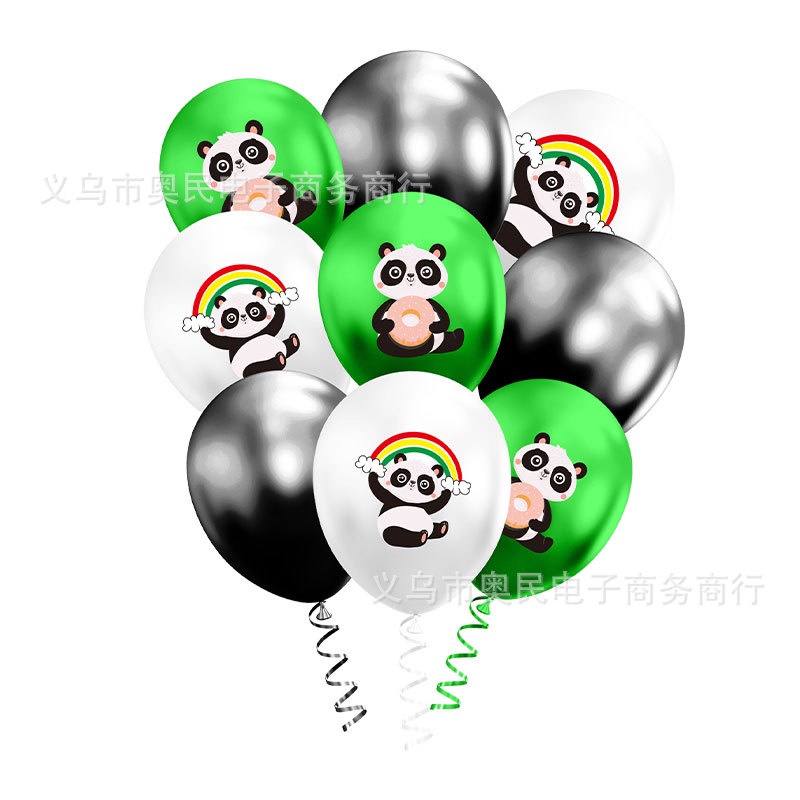 Bộ Bong Bóng Trang Trí Tiệc Sinh Nhật Chủ Đề Gấu Trúc Hoạt Hình GP1 PG1