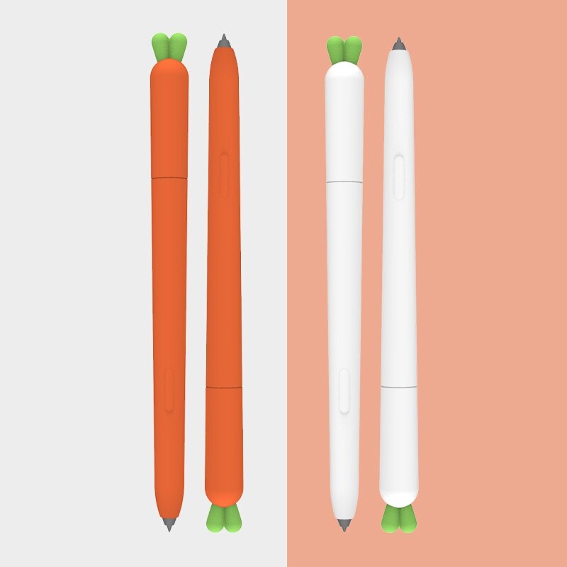 For Samsung Galaxy Tab S6 Lite Pen S7 plus S-Pen pencil Case Cute Cartoon Tablet Stylus Soft carrot Silicone Protective Cover