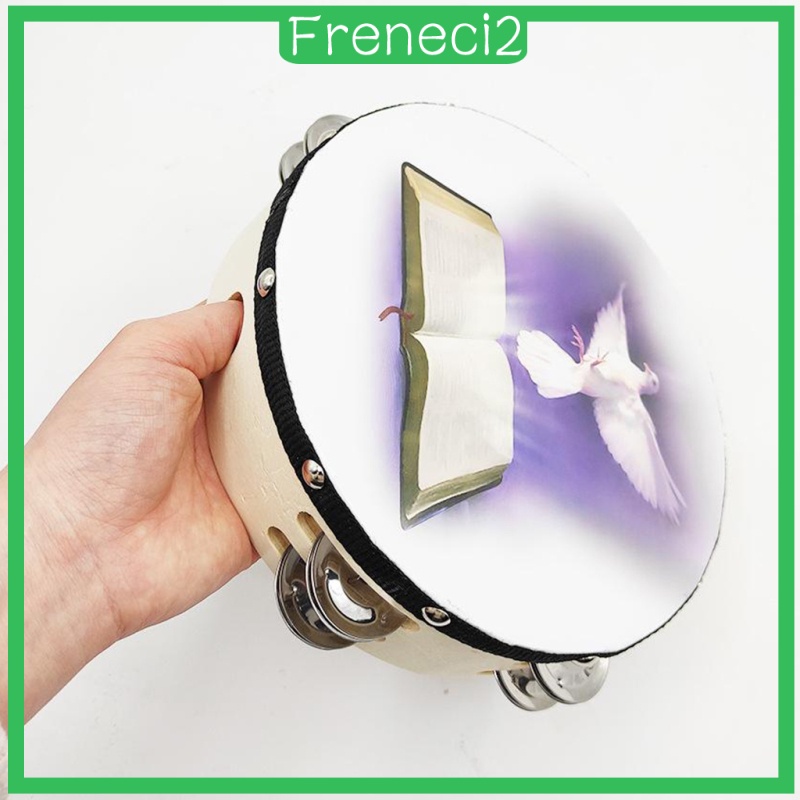 Trống Lục Lạc Kim Loại Tay Cầm 8 &quot;Freneci2