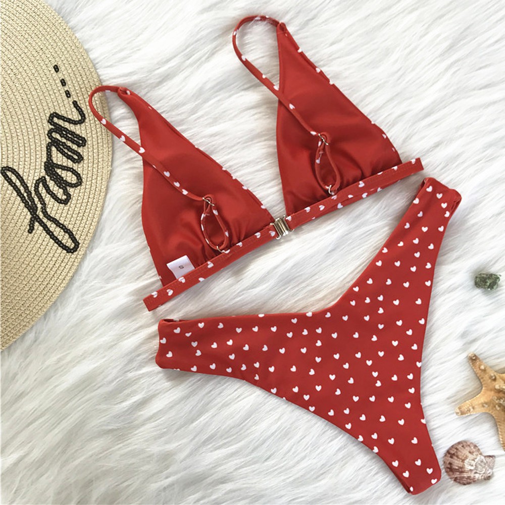 Bikini Nâng Ngực In Họa Tiết Trái Tim Dành Cho Nữ | BigBuy360 - bigbuy360.vn