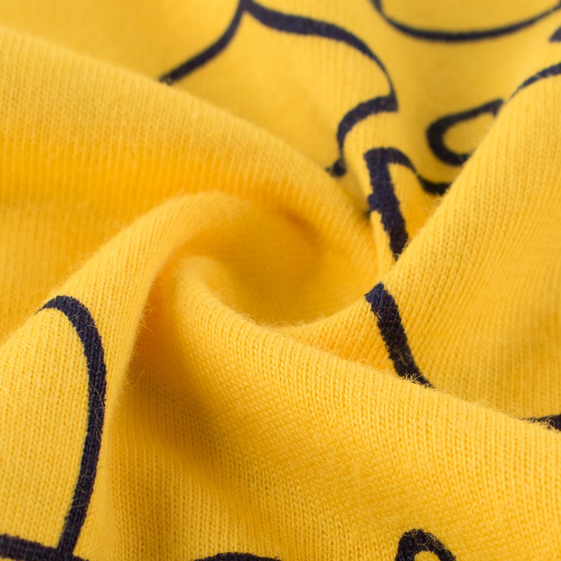 Áo Thun Cotton Tay Ngắn In Hình Máy Bay Trực Thăng Màu Vàng Dễ Thương Cho Bé Trai