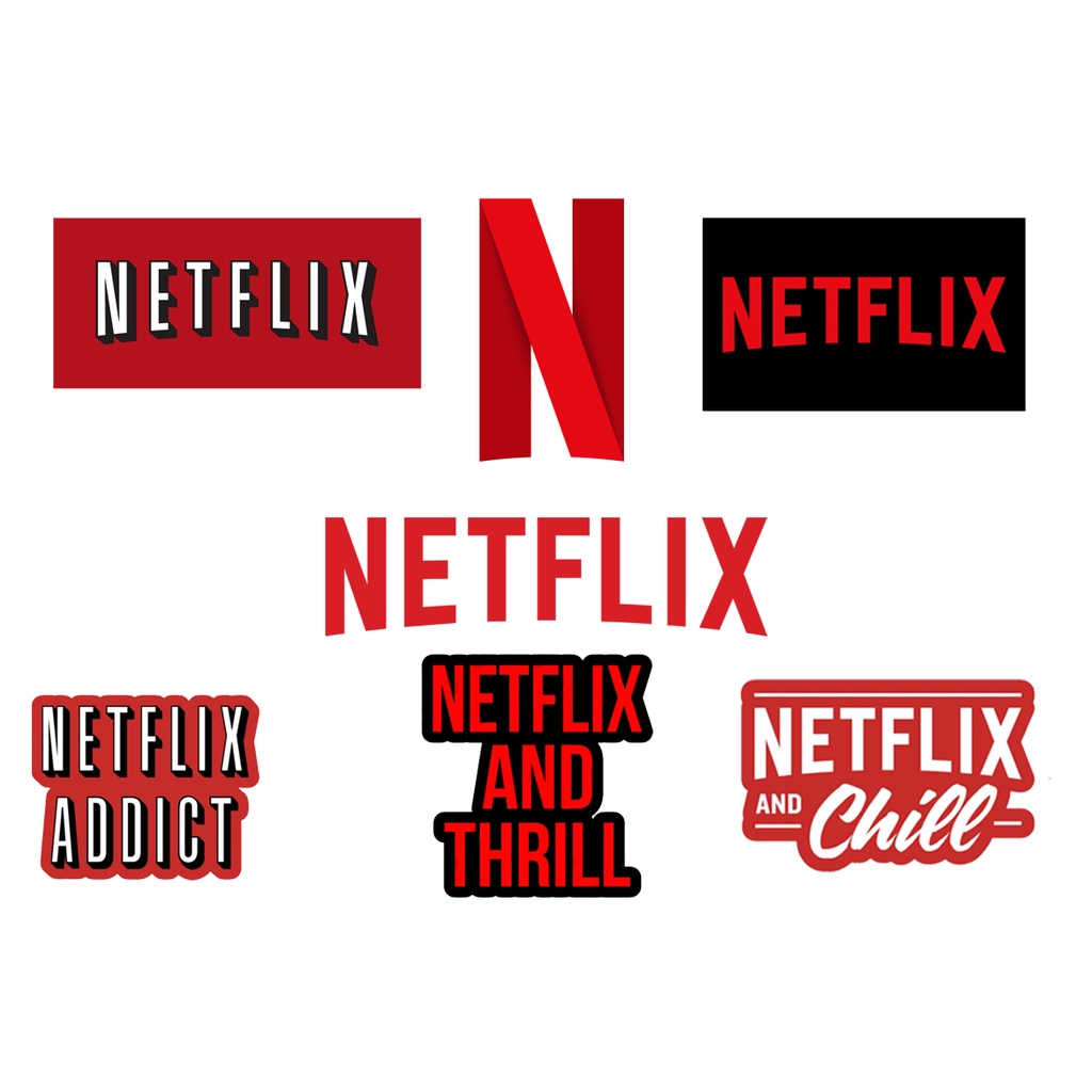 Hình dán Sticker NETFLIX, hình dán laptop, hình dán nón bảo hiểm, hình dán pvc chống nước