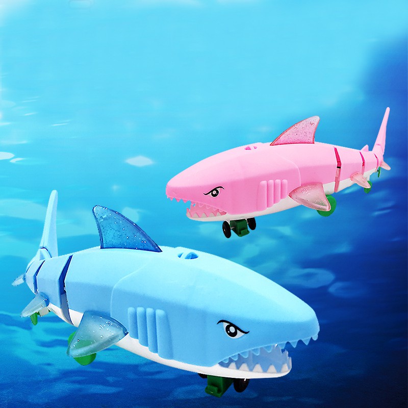 Đồ chơi cá mập con baby shark biết bơi trên cạn quẫy đuôi có đèn
