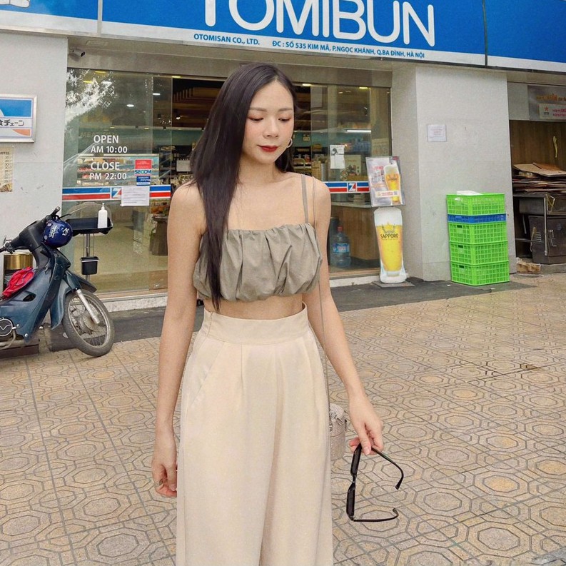 Quần suông dáng lửng nữ cạp cao. Quần culottes ống rộng lưng cao dáng đẹp, quần công sở, thiết kế T-Ju(quần Thanh Thanh) | BigBuy360 - bigbuy360.vn