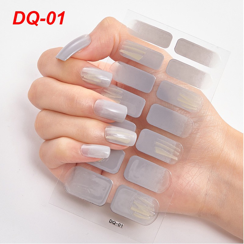 Set 14 Nhãn Dán Móng Tay Diy 3d Thời Trang Mã Dq01-18