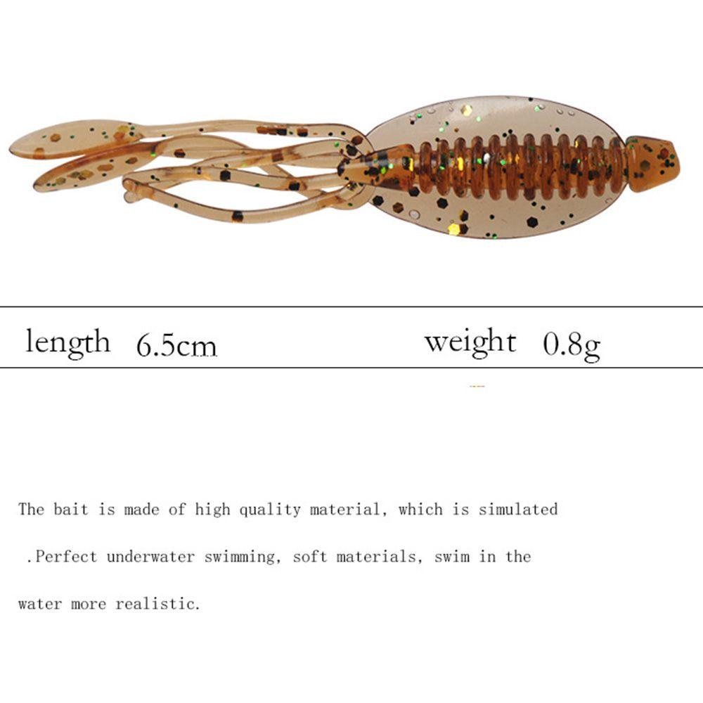 PISTA Mồi Câu Cá Giả Hình Bạch Tuộc Bằng Silicon Mềm 65mm