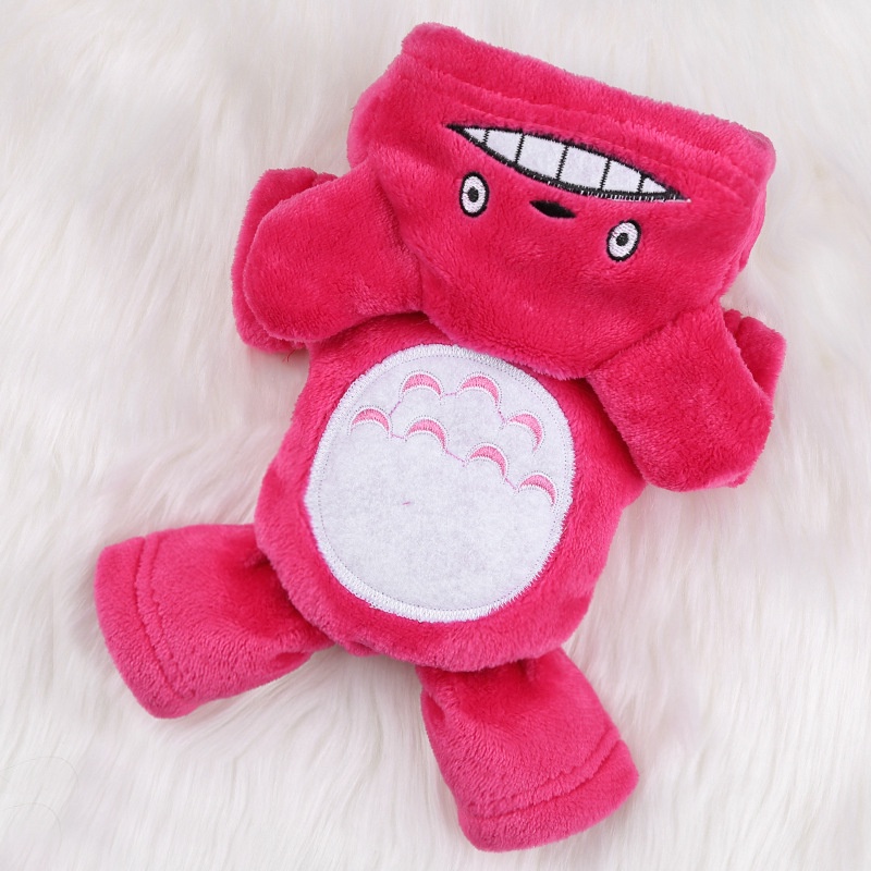 Thú Cưng Dễ Thương Thời Trang Flannel Quần áo ấm Mùa Thu Và Mùa đông Bốn Chân Hoạt Hình Quần áo Biến đổi Phong Cách Chinchilla