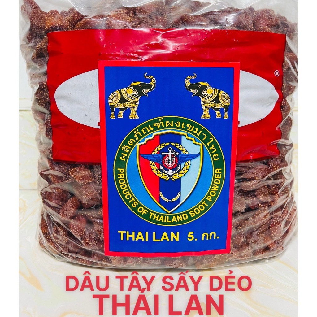 Dâu tây sấy dẻo Thái Lan - Mứt dâu tây nguyên trái 100g