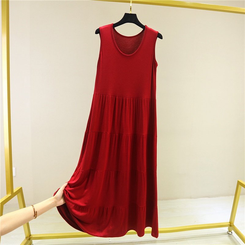 {Ảnh Thật} Váy maxi đi biển, Đầm thun nữ dáng dài DB16