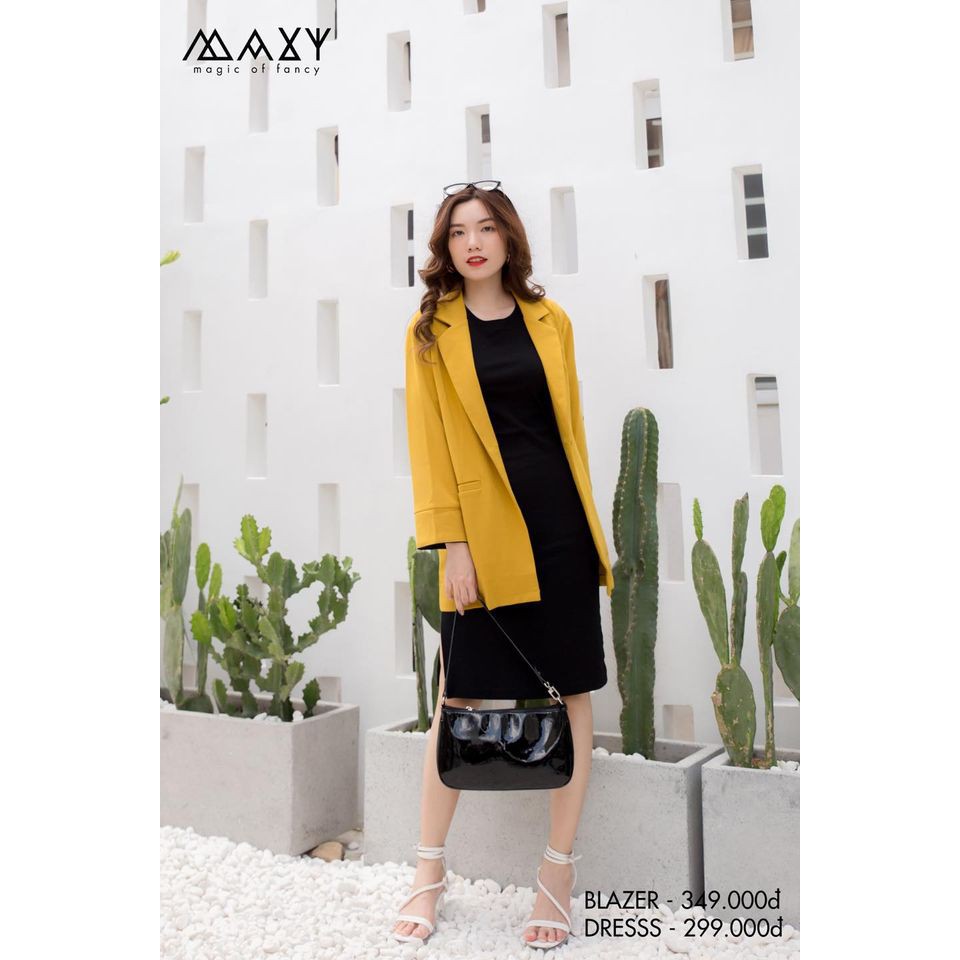 Áo khoác blazer phong cách Hàn Quốc mustard blazer Maxy Workshop | BigBuy360 - bigbuy360.vn