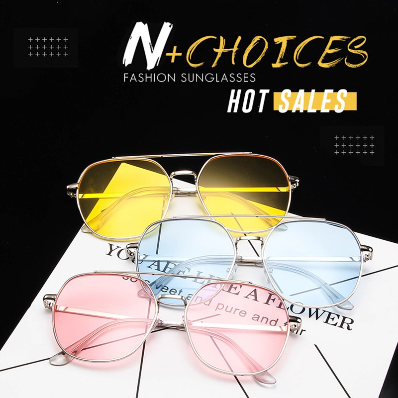 Mới Kính Mát Gọng Kim Loại Nhiều Màu Chống Tia Uv400 | BigBuy360 - bigbuy360.vn