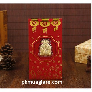 Bao lì xì ông thần tài mạ vàng