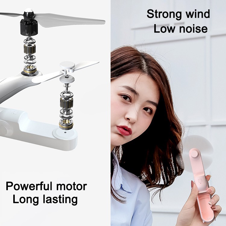 Quạt Tích Điện Quạt Mini Cầm Tay 1500mah Ắc Quy Ngân hang năng lượng