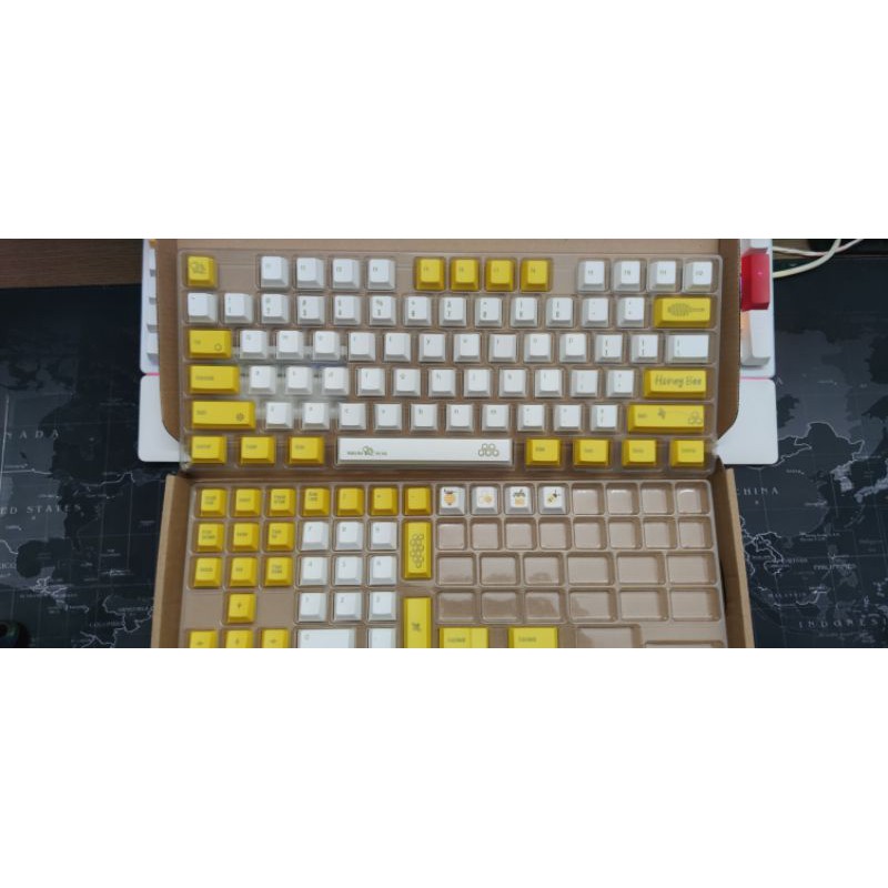 Keycaps HONEY BEE - PBT - Cherry profile + Tặng kèm Keypuller