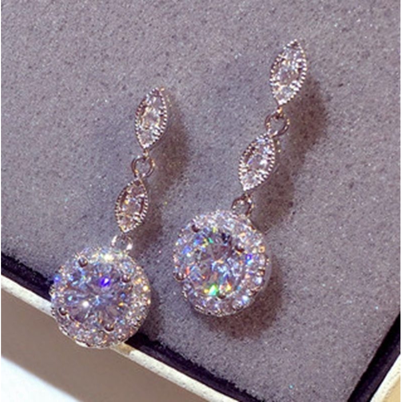 Thiết kế hoa tai đâm thủng Thiết kế giọt nước rhinestone thanh lịch cho phụ nữ / Đám cưới