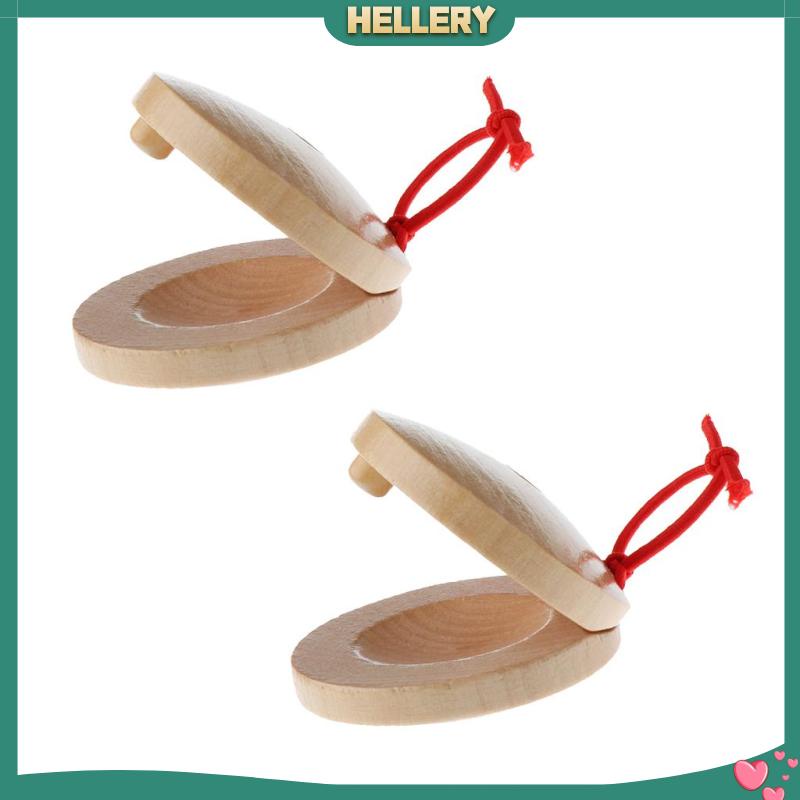 1 Cặp Nhạc Cụ Castanet Bằng Gỗ Cho Bé