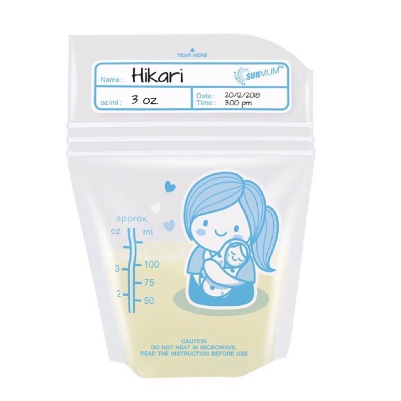 Túi trữ sữa Sunmum chính hãng an toàn tiện lợi với dung tích 250ml và 100ml