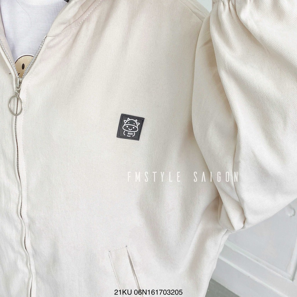 Áo khoác Hoodie rút gấu bò sữa ulzzang unisex thời trang tránh gió VM STYLE 21KU07EP1001