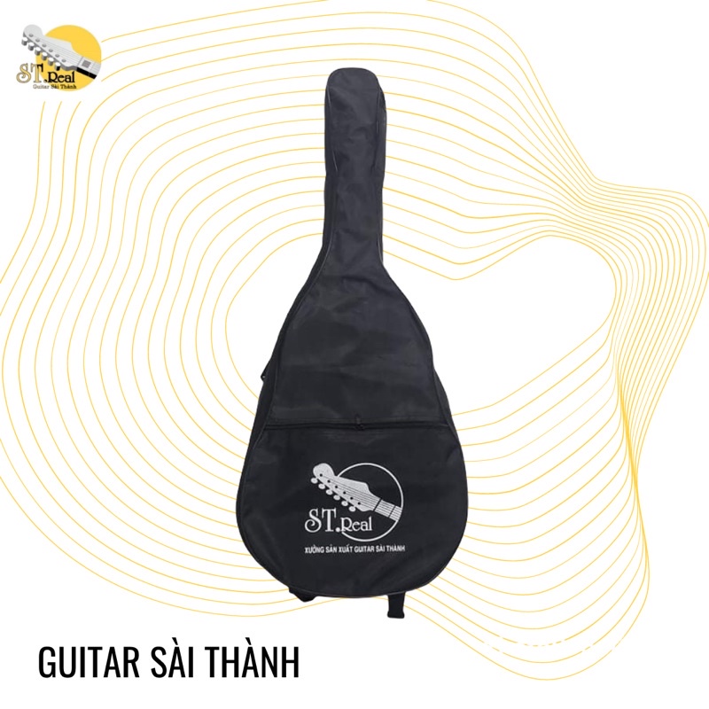 Bao Đàn Guitar 1 Lớp Full Size Logo Guitar Sài Thành đựng vừa đàn classic