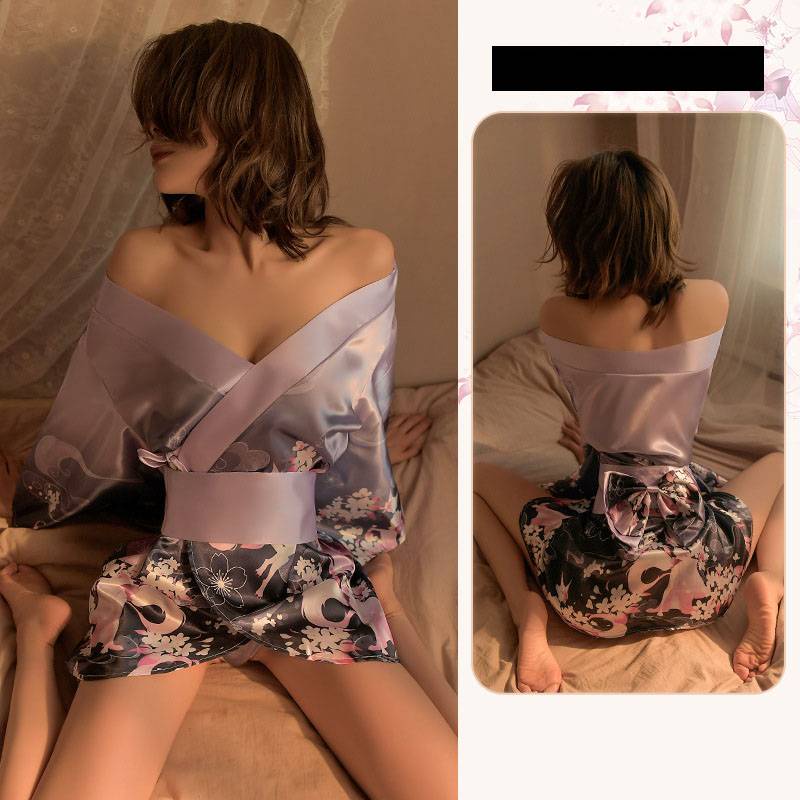 Set áo choàng ngủ kimono họa tiết hoa quyến rũ cho nữ
 | BigBuy360 - bigbuy360.vn