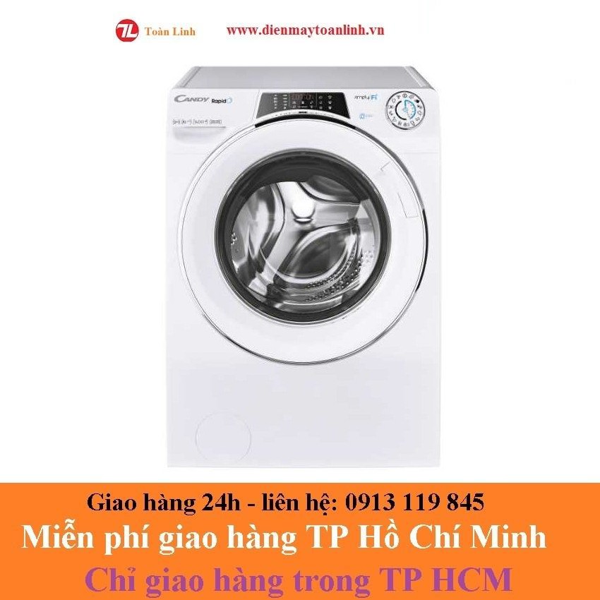 Máy giặt Candy RO 1496DWHC7\1-S (9Kg) Wifi Bluetooth ( dòng Rapido) - Hàng chính hãng