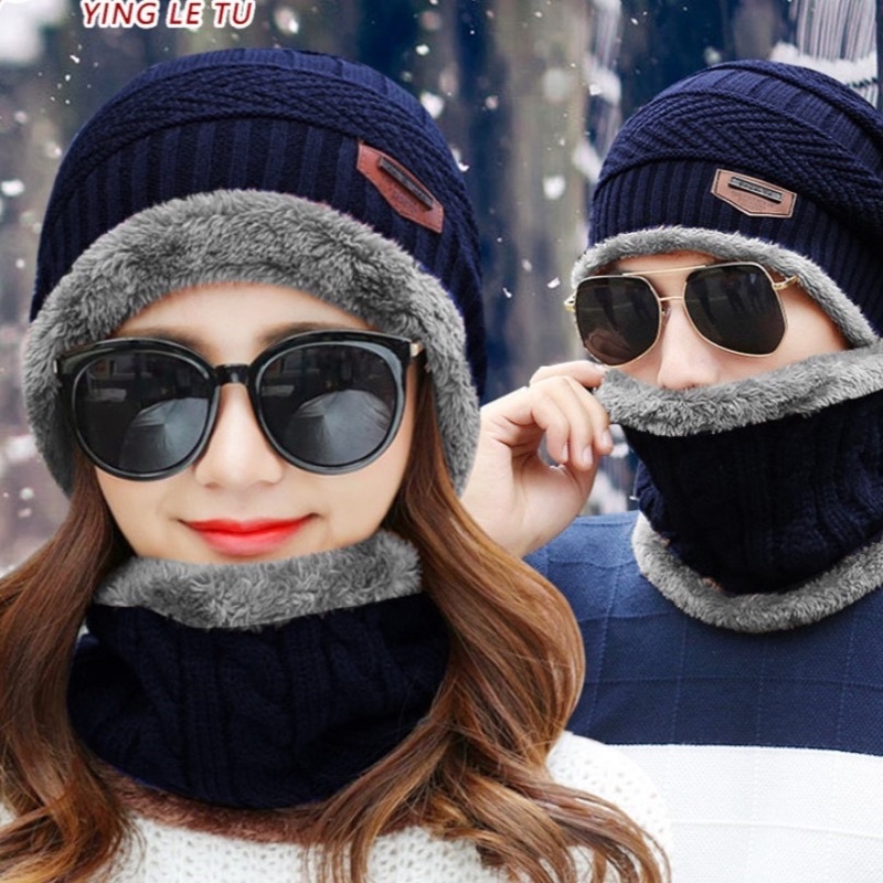 Mũ len kèm khăn siêu ấm