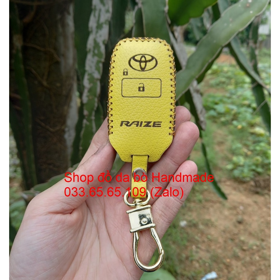 [Raize] Bao da chìa khóa Toyota Raize 2021, 2022 mới, nhiều mầu sắc kèm tặng móc khóa khắc tên miễn phí